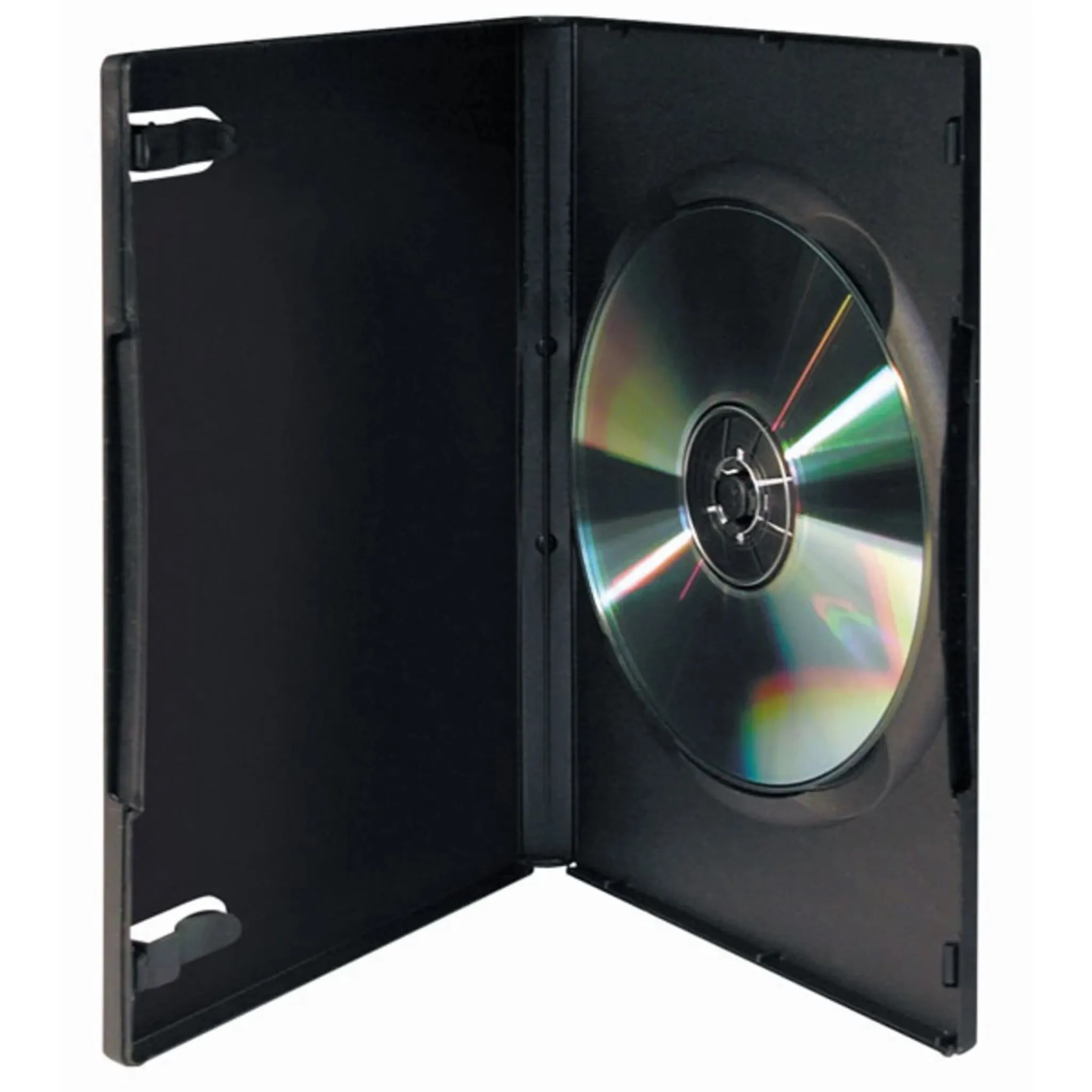 VIVANCO CD/DVD Case, Schutzhülle für ein Disc, Robust, Schwarz, 5er Pack