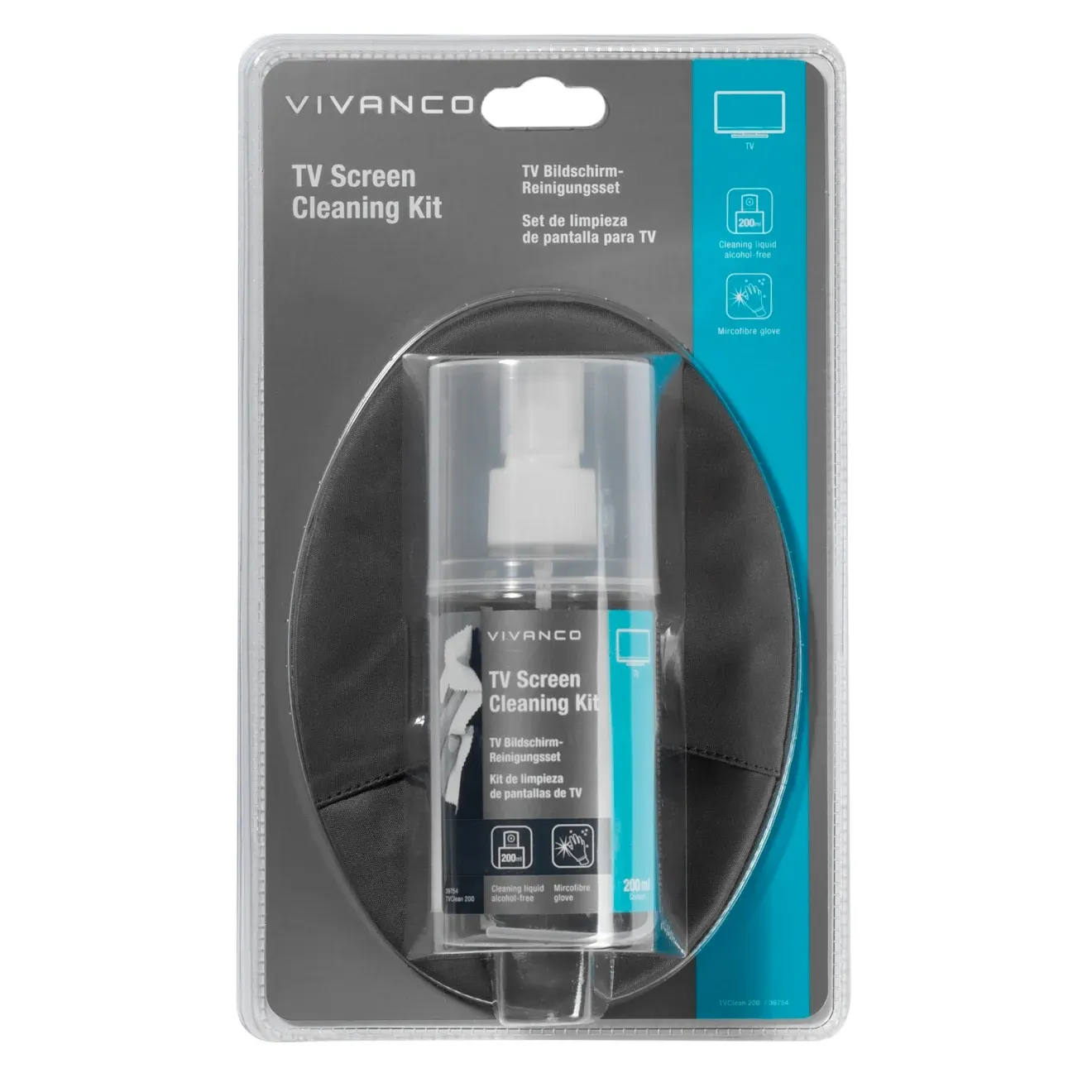 VIVANCO TV Bildschirm Reinigungsgel, Inklusive Mikrofaser-Handschuh, für ca. 80 Anwendungen 200 ml – Bild 5