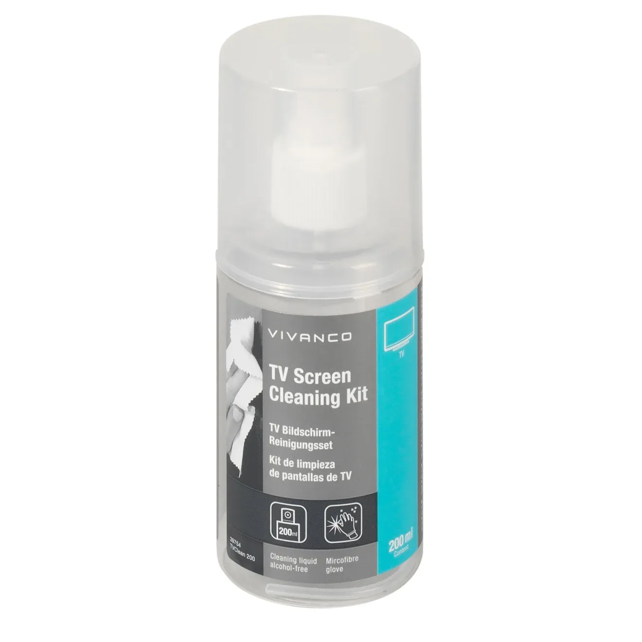 VIVANCO TV Bildschirm Reinigungsgel, Inklusive Mikrofaser-Handschuh, für ca. 80 Anwendungen 200 ml – Bild 4