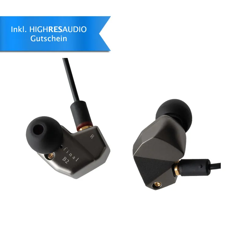 FINAL B2 In-Ear-Kopfhörer, 1x Balanced-Armature-Breitbandtreiber, geschlossene Bauart, MMCX