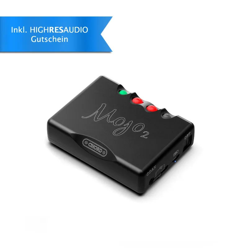 Chord Electronics Mojo 2 mobiler Kopfhörer-Verstärker, HD-DSP D/A-Wandler, 32bit, 768kHz, S/PDIF, TosLink, USB-C