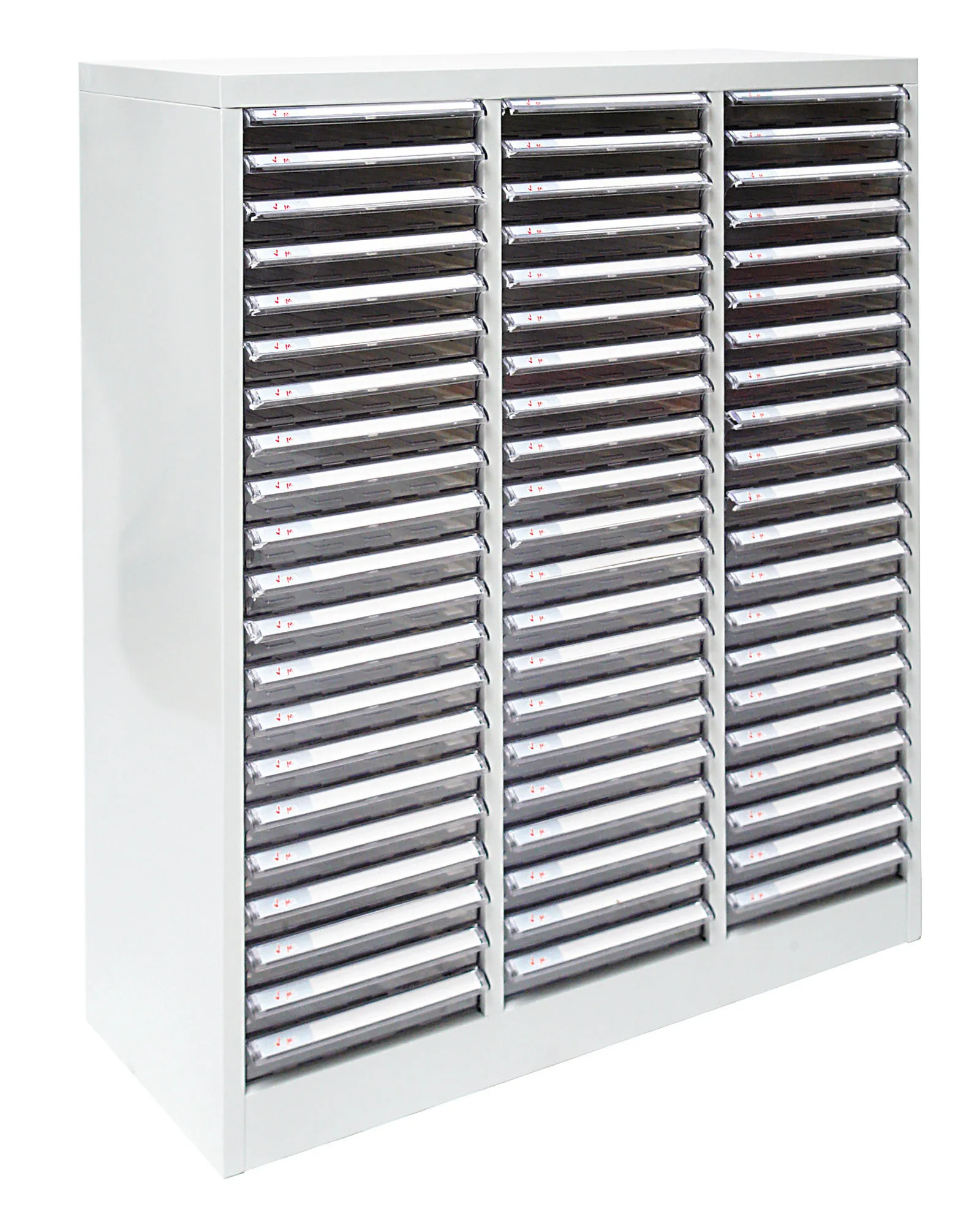 ADB Schubladencontainer mit 63 transparenten Schubladen 79,5 x 100,7 cm (B x H)