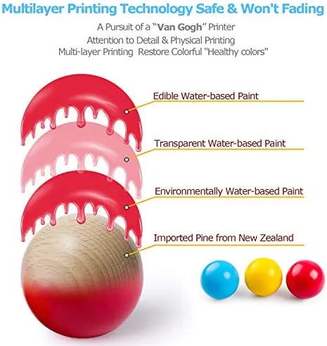 Rolimate Xylophon und Hammerspiel Spielzeug ab 1 Jahr, 3 in 1 Montessori Pädagogisches Vorschullernen Musikspielzeug Holzspielzeug Nachziehspielzeug Geburtstagsgeschenk fur Kinder Baby – Bild 5