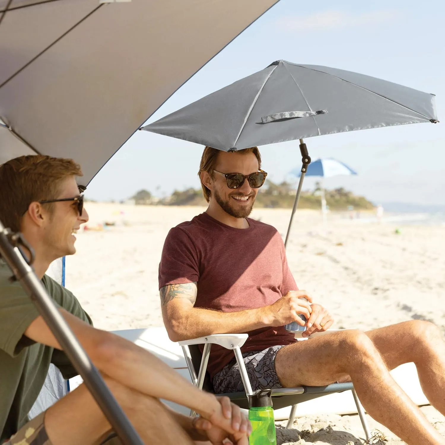 Sport-Brella Versa-Brella 42″ Sonnenschirm mit Klemme – 360° schwenkbar, UPF 50+, Grau – Bild 7