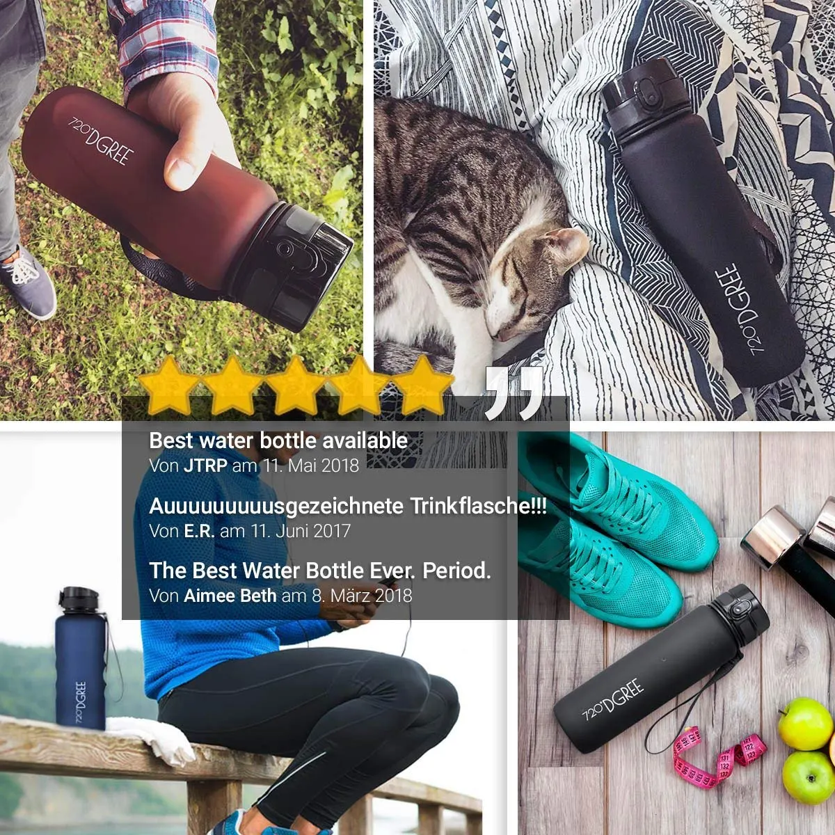 720°DGREE Trinkflasche “uberBottle“ + Früchtebehälter – 1 Liter & 650ml – Bild 9