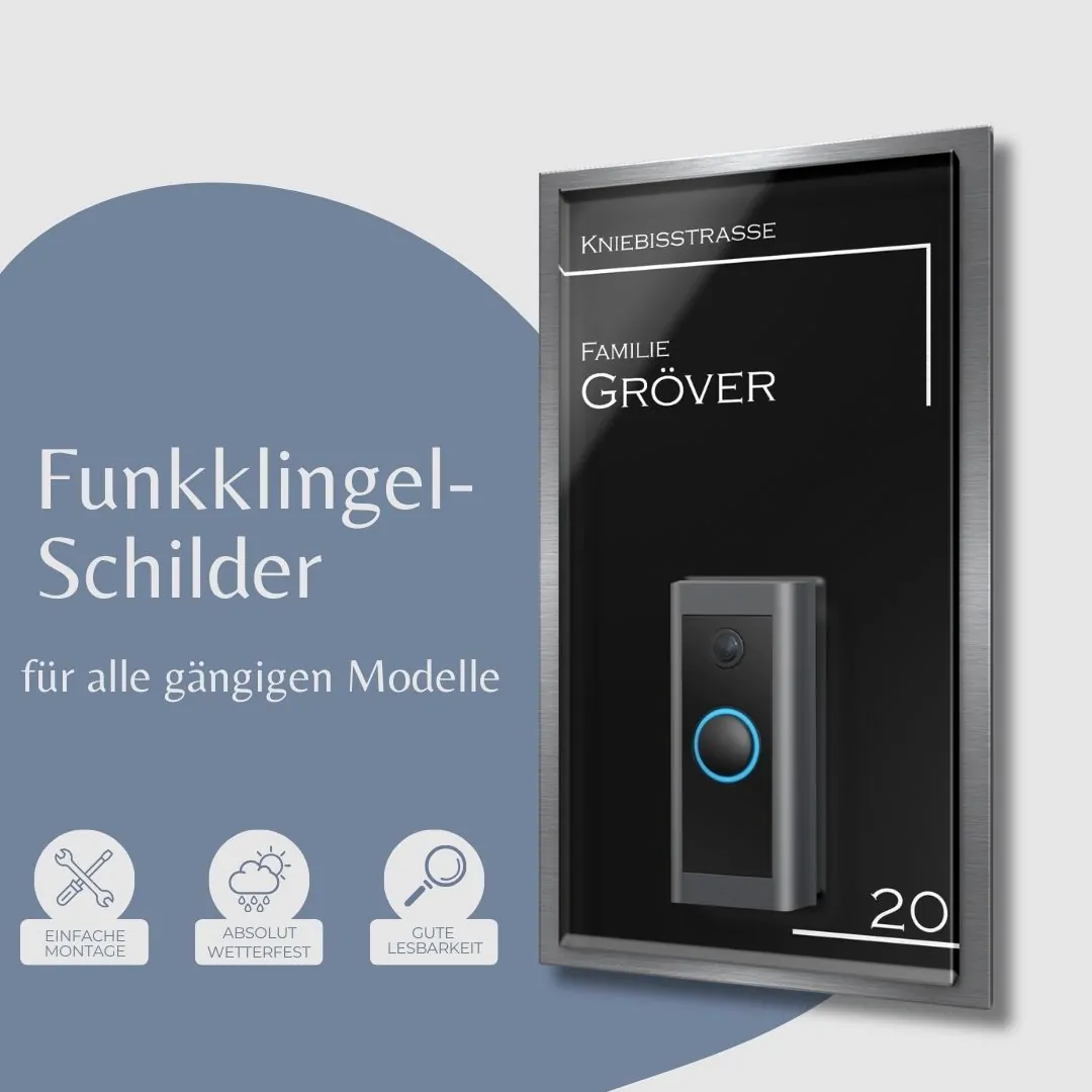 Funkklingelschild für die Unifi G4 Pro mit Gravur – Bild 2