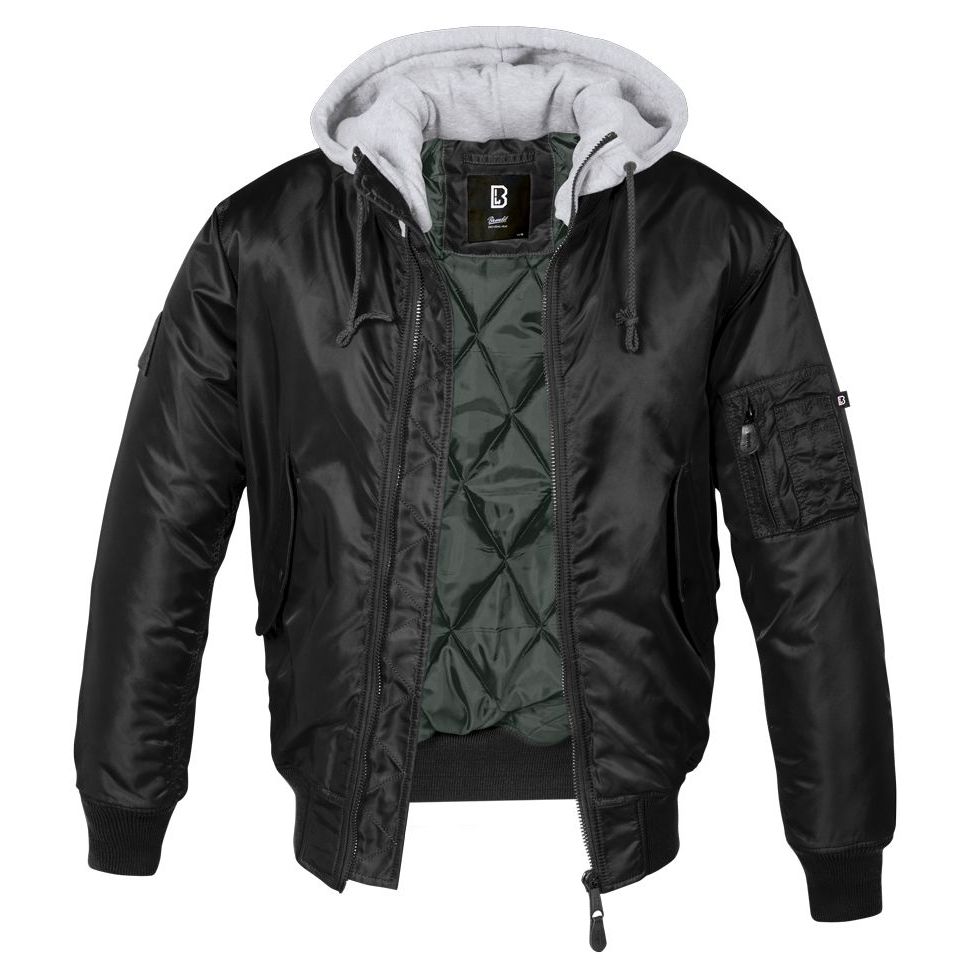 Jacke MA1 Sweat Hooded Jacket schwarz/grau Restposten
